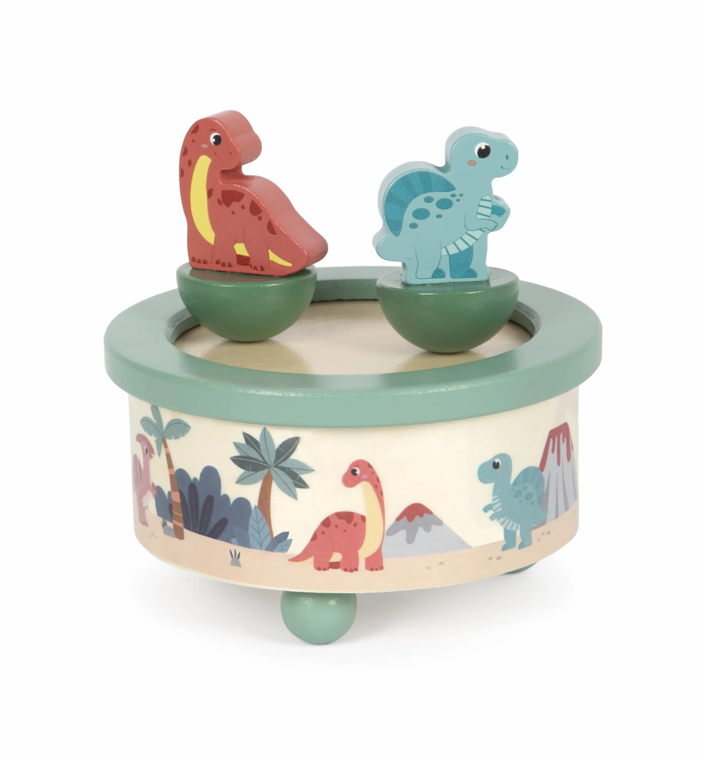small Foot Spieluhr „Dino“, Klassische Spieldose aus FSC 100%-zertifiziertem Holz, für Kinder ab 3 Jahren, 12628