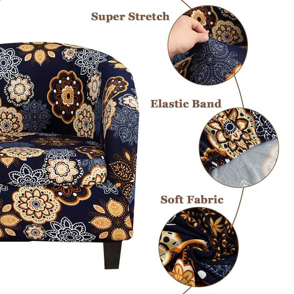 Highdi Sesselschoner Sesselüberwurf mit Elastisch Stretch Husse 2 Stück, Club Chair Schonbezug Sofabezug mit hoher Dehnung Sessel für Loungesessel Cocktailsessel (einfarbig schwarz)