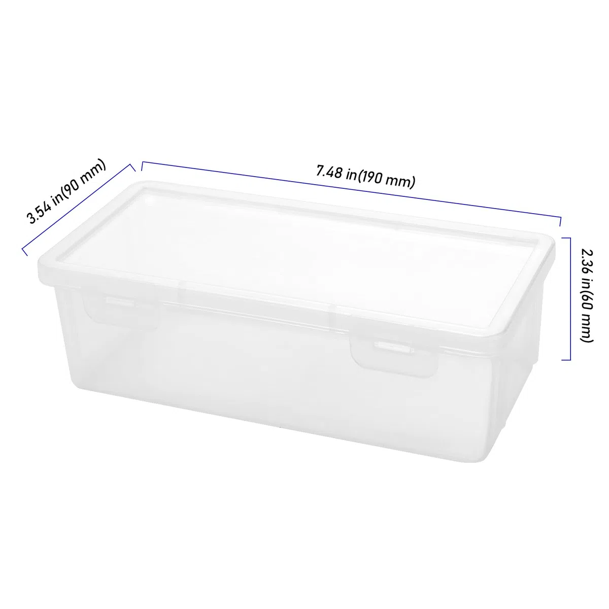 8 Stück Kunststoff Stiftebox Organizer mit Deckel, 19 x 9 x 6 cm Stapelbar Stifteboxen, Transparente Stifte Aufbewahrungsbox Sortierbox für Kleinteile, Schreibwaren, Craftbox