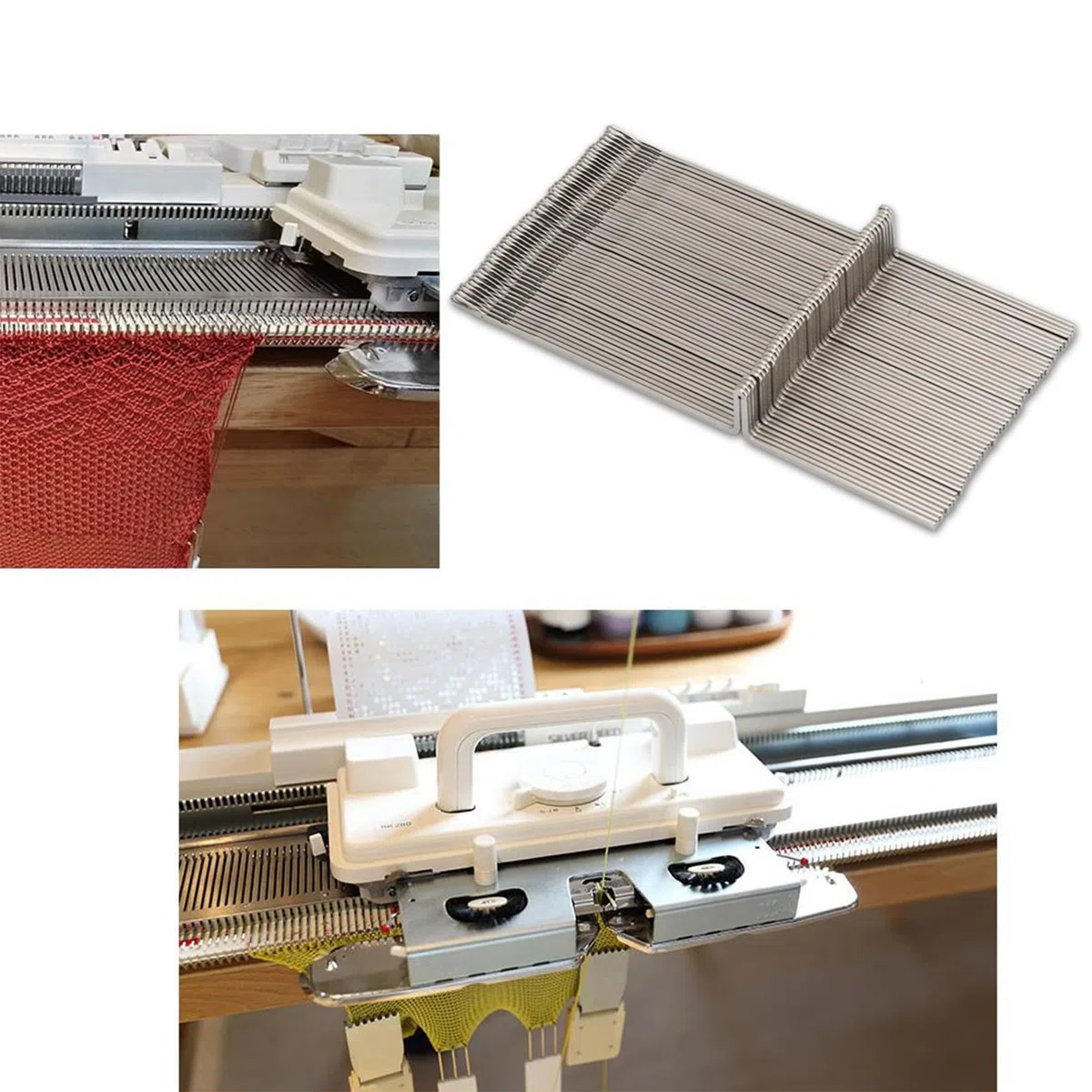 50 Stück Strickmaschinennadeln aus Stahl KR830 KR838 KR850 Zubehör Stabile Leistung Geeignete Länge für Webmaschine
