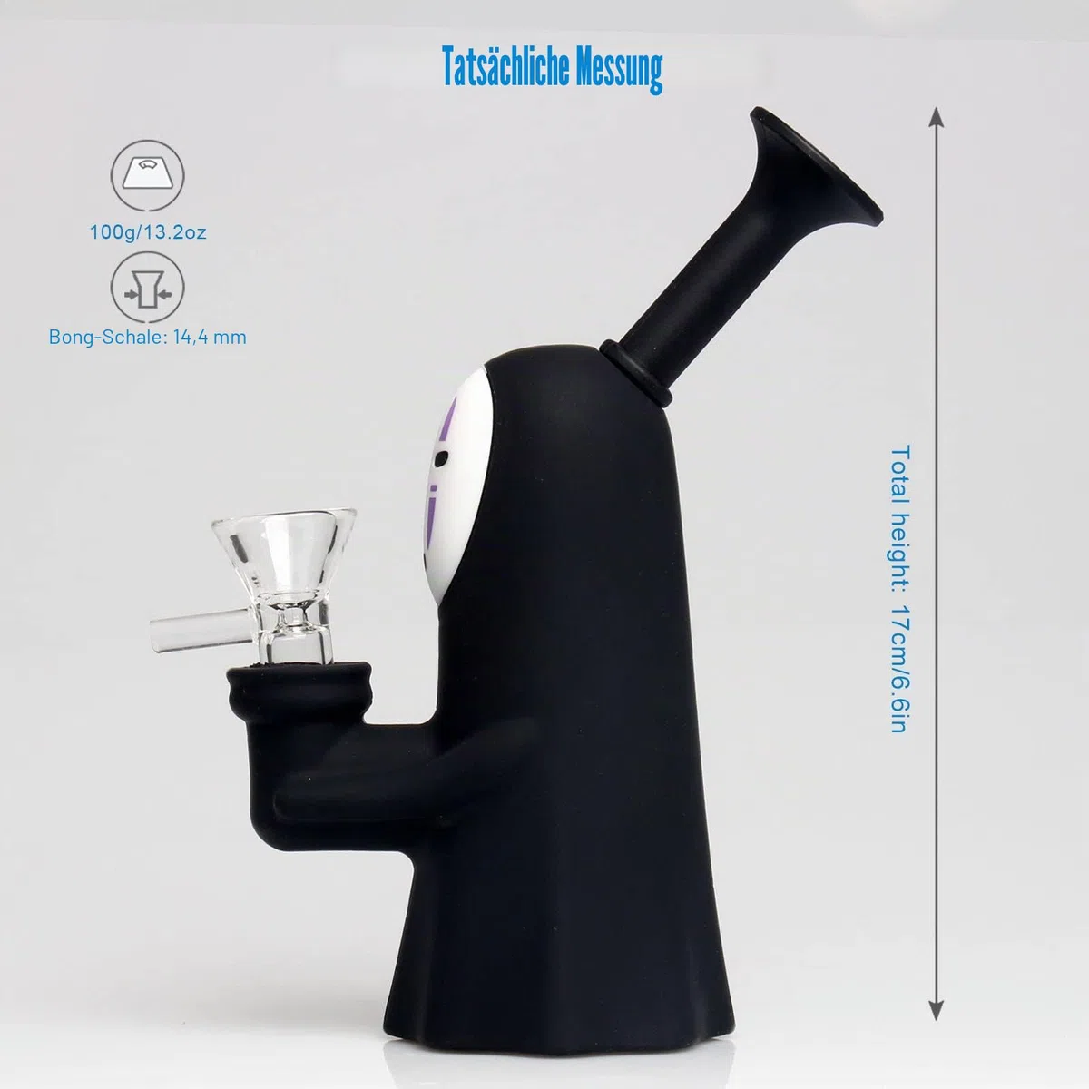 Silikon-Mini-Bong-Wasserbong aus Kunststoff, mit Räucherbong-Perkolator, 14,5 mm Silikon-Wasserpfeife, Bong-Schale, 16 cm Wasserbong mit weichen, sicheren, abnehmbaren Wasserpfeifen, gesichtslosen