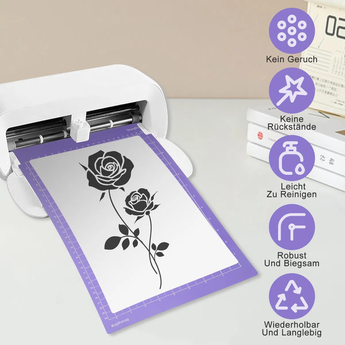 6 Stück Schneidematte für Cricut Joy Xtra,Schneidmatte,Cutting Mat,Selbstklebende Schneidematten für Handarbeit, Rutschfeste Matten für Cricut Beschläge (2 Geringe, 2 Mittlere, 2 Hohe Haftung)