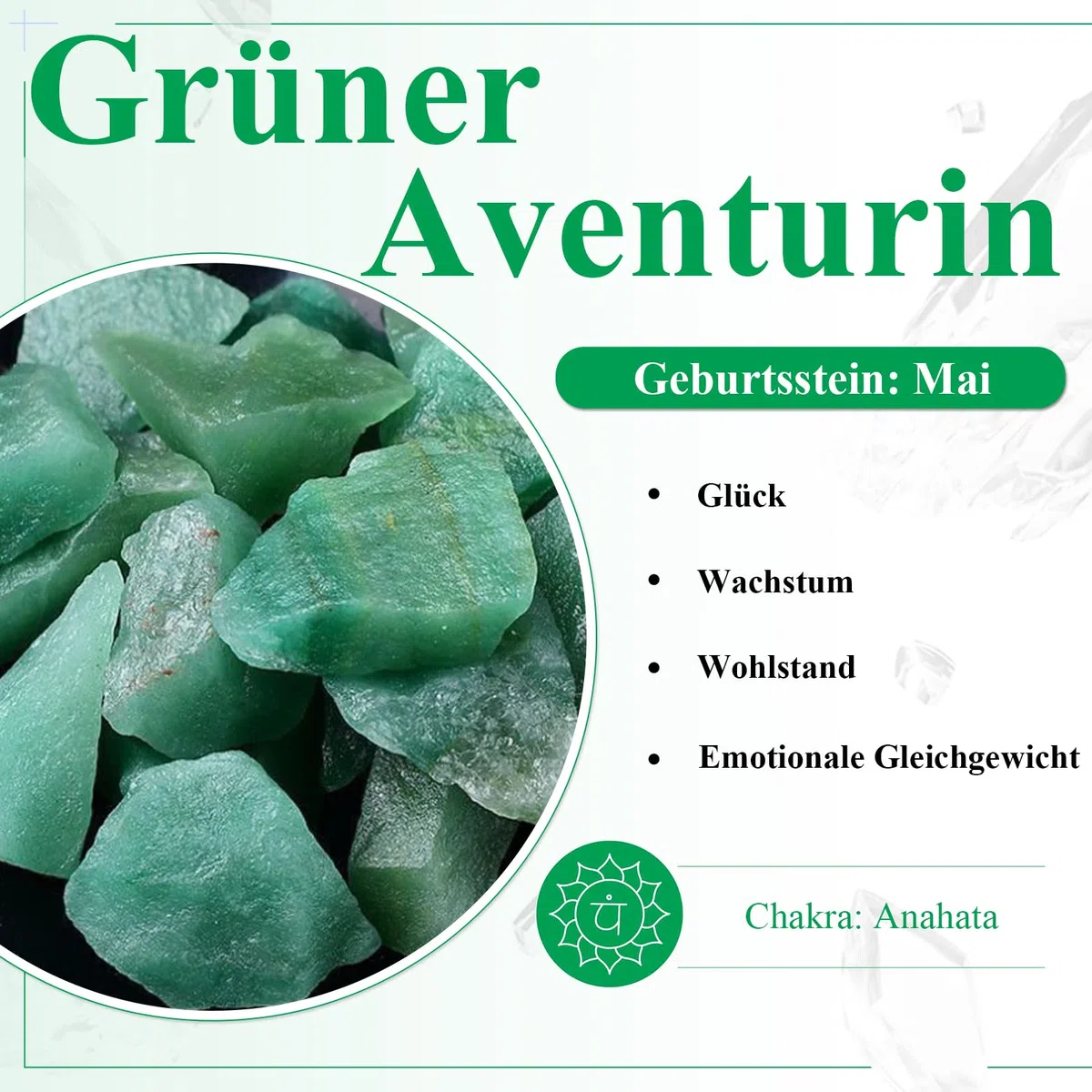 mookaitedecor Natürliche 40mm grüne Aventurin Kristallkugel mit Ständer, polierte Kristall Stein Wahrsagerkugel für Meditation Divination Fengshui Heimdekoration