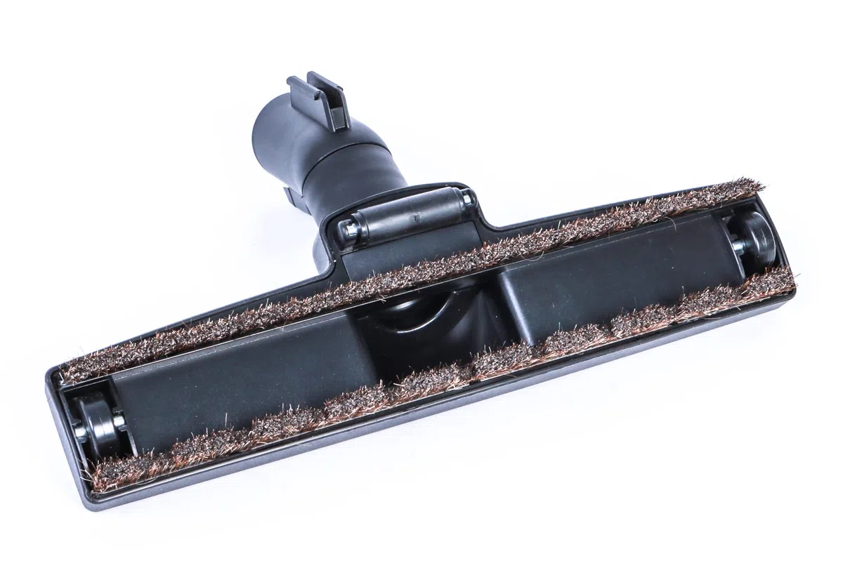 Staubsaugerladen.de Premium Parkettbürste kompatibel mit Miele Staubsauger, Bürste, Bodendüse, Parquet Twister XL, Parkettdüse, Hartbodendüse, Rosshaar, Ersatzteile, Klick Funktion & Parkhalterung