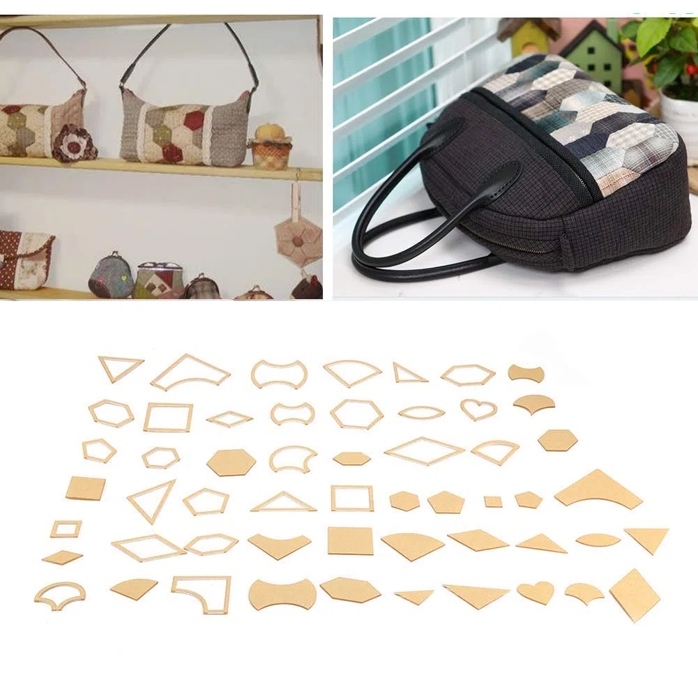 Patchwork Schablonen, Schablonen Set, Acryl, Transparent, 54 Stück Hexagon Schablone Patchwork