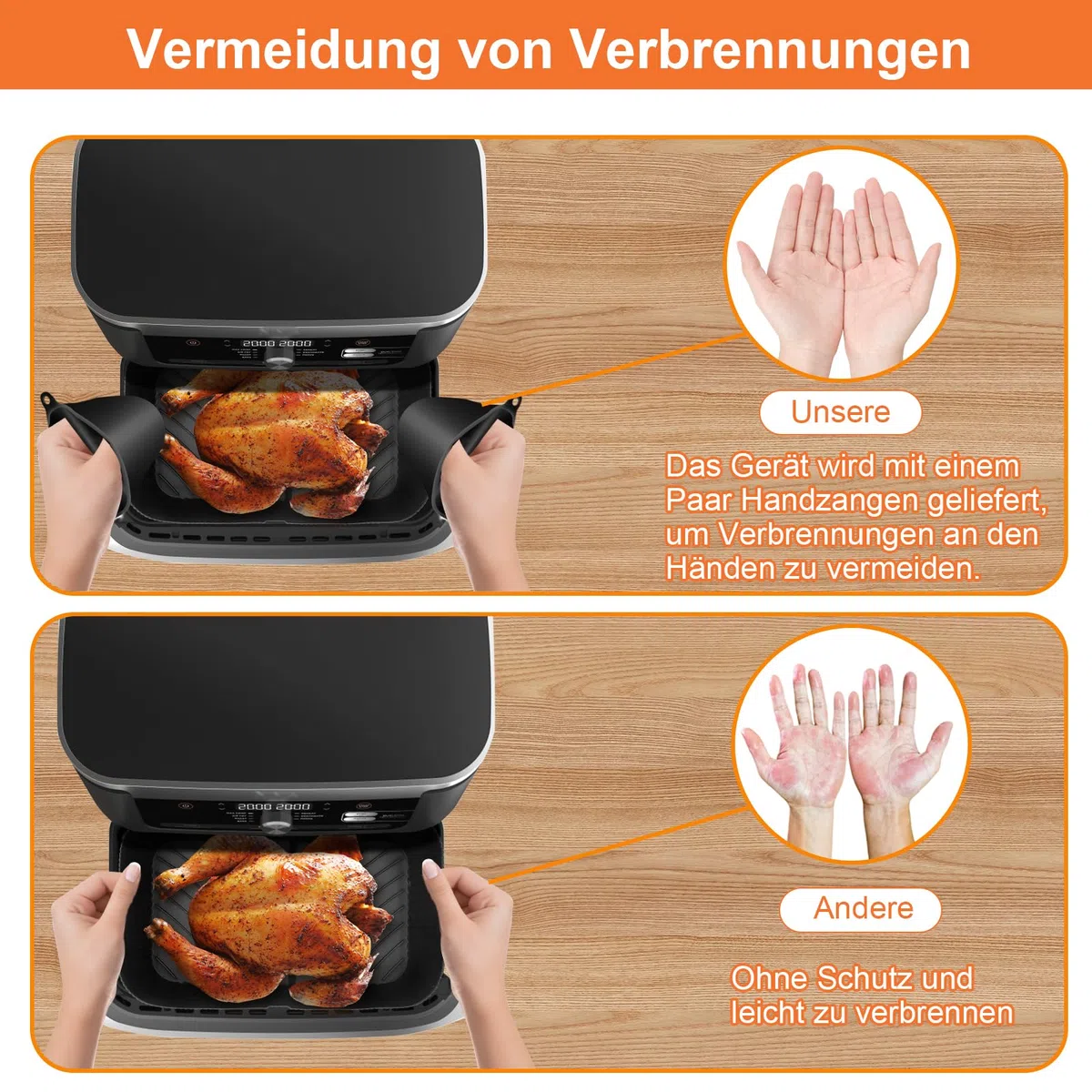 Heißluftfritteuse Zubehör für Ninja 10,4L AF500EU, Airfryer Silikonform für Ninja Foodi Flexdrawer 10.4l, Wiederverwendbar Heißluftfritteuse Silikon Einsätz für Ninja Air Fryer AF500EUCP