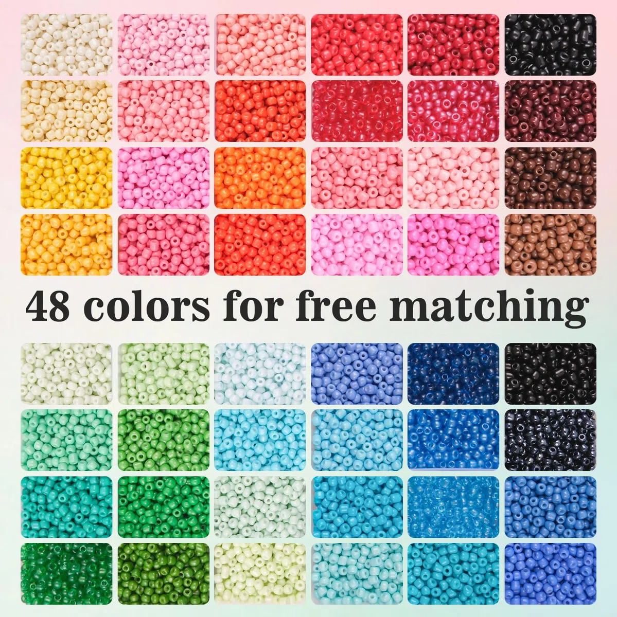 45000 Stück 3mm Perlen für armbänder 8-teiliges Boxset,96 Typ Schmuckherstellung Set mit Buchstabenperlen,für Schmuck Freundschaftsarmbänder & DIY Basteln, Armband, Halsketten, Geburtstag，