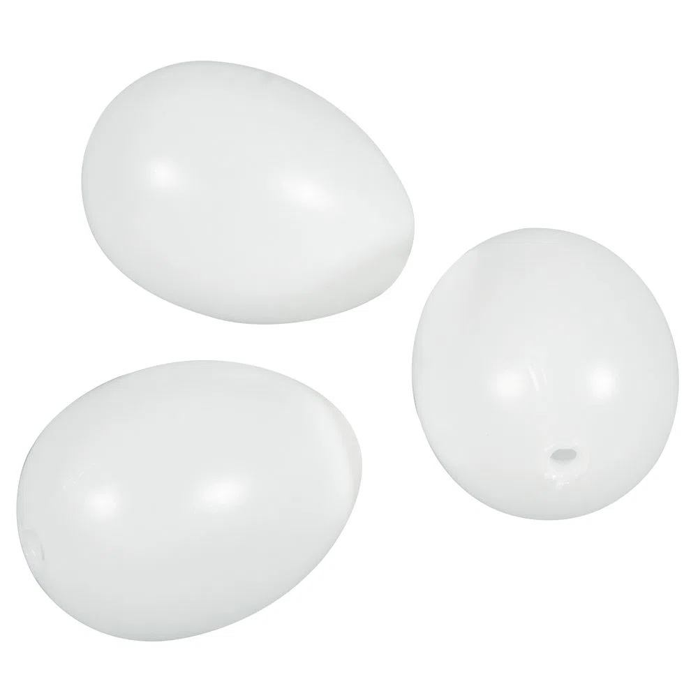 Rayher 3905500 Plastik-Eier, 6 cm ø, SB-Btl 10 Stück