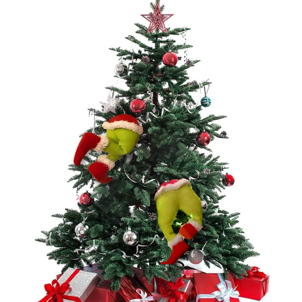 Grinch Kranz, Weihnachtsgirlande, Wie der Grinch den Weihnachtskranz aus Sackleinen gestohlen hat, Türkranz Weihnachten Weihnachtsdeko Kranz deko