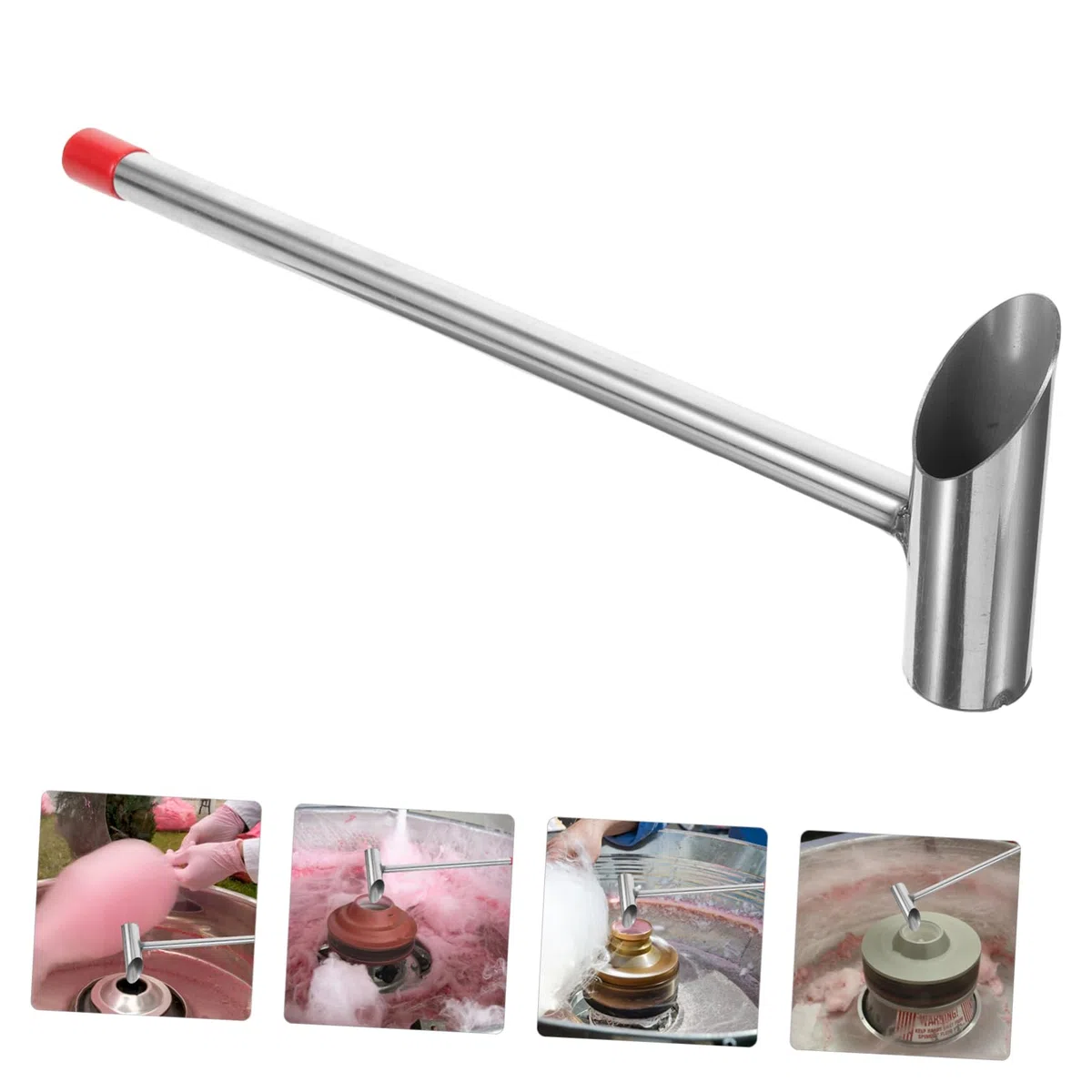 Edelstahl Marshmallow-Zuckerlöffel Mit Langem Griff Für Zuckerwattemaschine Stabiler Und Verschleißfester Metalllöffel Zur Einfachen Dosierung Von Zucker Leicht Zu Reinigen Und Praktisch
