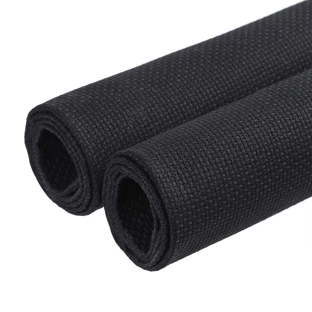 Caydo 2 Stück Kreuzstich-Stoff, 14 Count, Aida, 63,5 x 45,7 cm, Schwarz