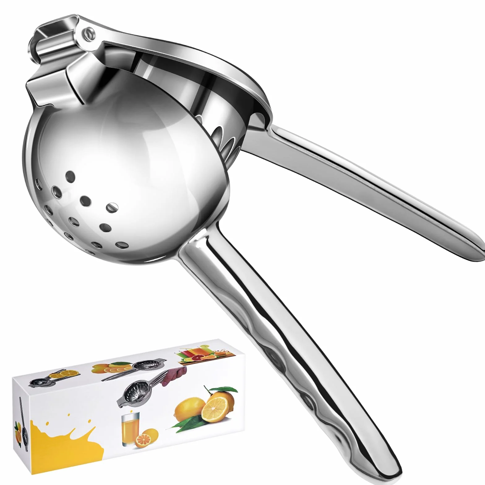 Zitronenpresse, Sopito Zitronenpresse Edelstahl Handpresse, Robustheit Zitruspresse Manuell Lemon Juicer Hand Citrus Juicer Press für Küche, Cocktails, Bars, Spülmaschinenfest