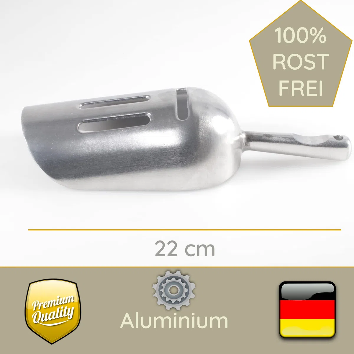 Kerafactum Eisschaufel Eiswürfel Eis Schaufel Eisportionierer perfekt für Eismaschine Eiswürfelbereiter und crushed Eiswürfel Messlöffel Dosierhilfe Slushie Ice Cocktail Eiskühler geschlitzt