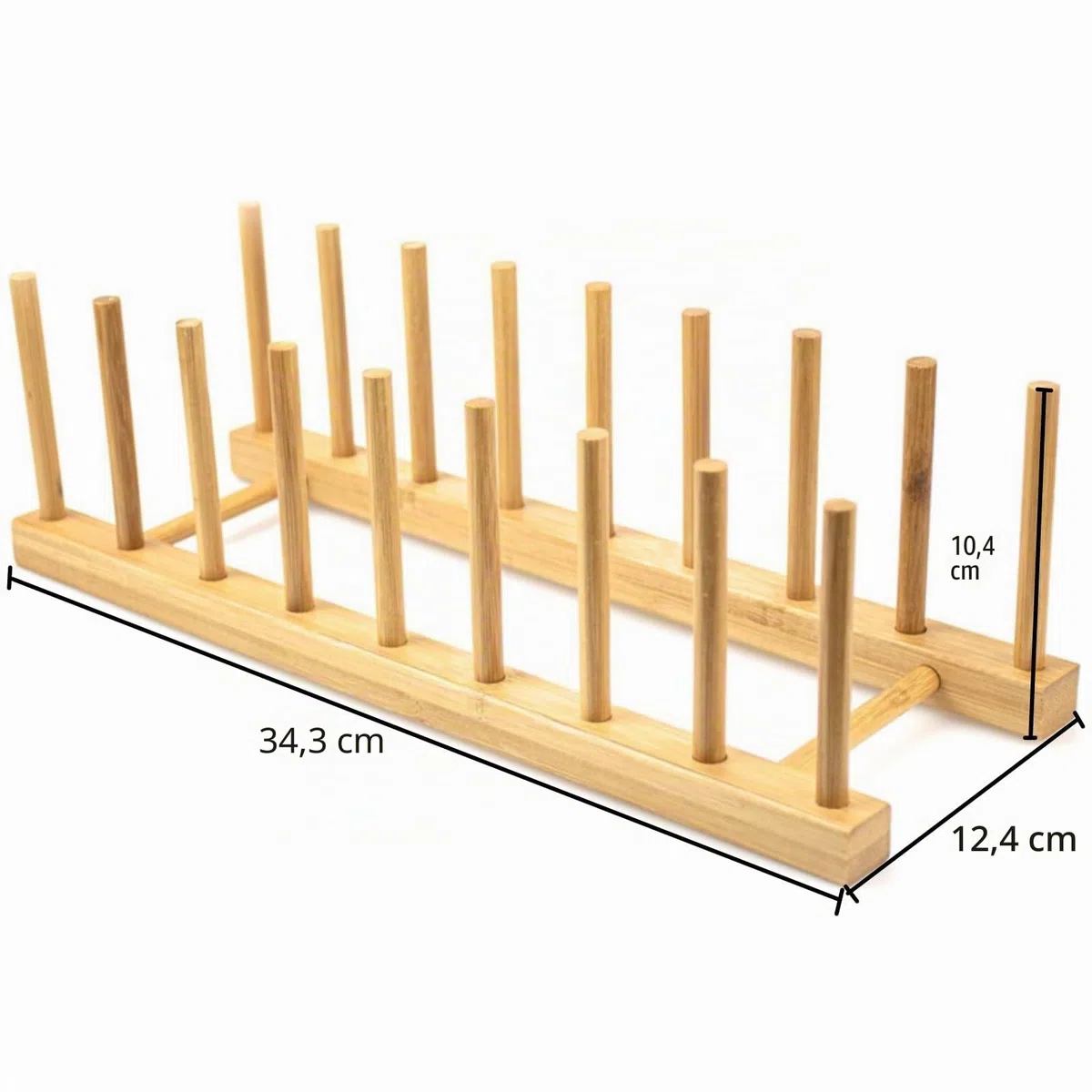 Lawei 4 Stück Bambus Abtropfgestell Bamboo Tellerständer Bambusregal Küche Holz Abtropfbrett Abtropffläche Lagerung Inhaber Platzsparend Küchenschrank-Organizer für Schüssel Tasse Schneidebret Buch