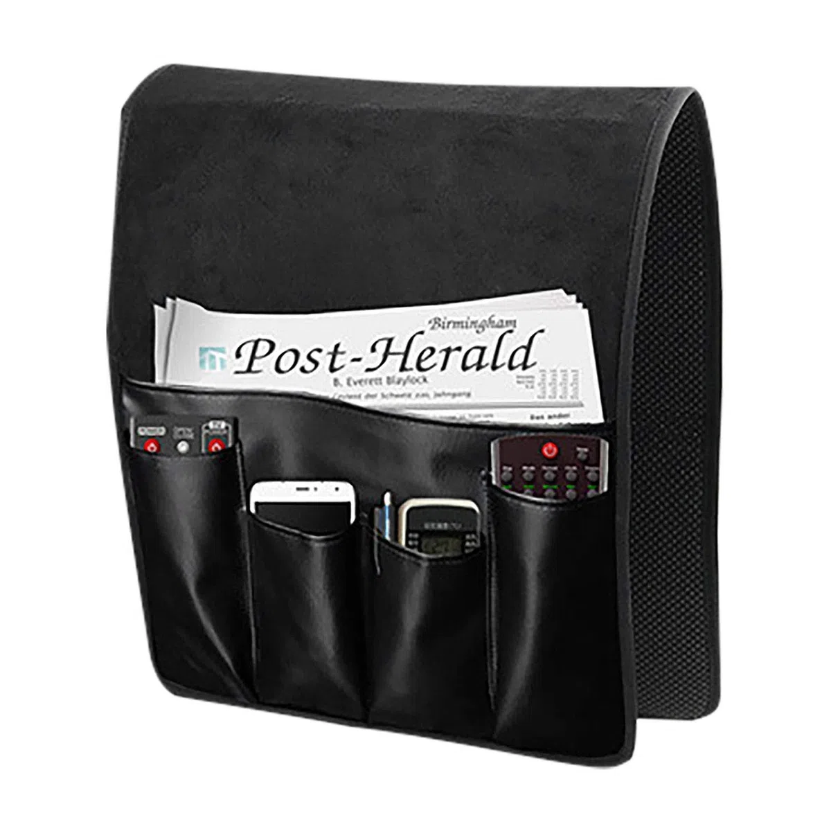 Sofa Armlehnen Organizer aus Leder und Samt Platzsparender Rutschfest für Couch oder Sessel Bett Storage Tasche TV Fernbedienung Halterung Leicht zur Reiningung für Handy Buch Zeitschriften Bleistift