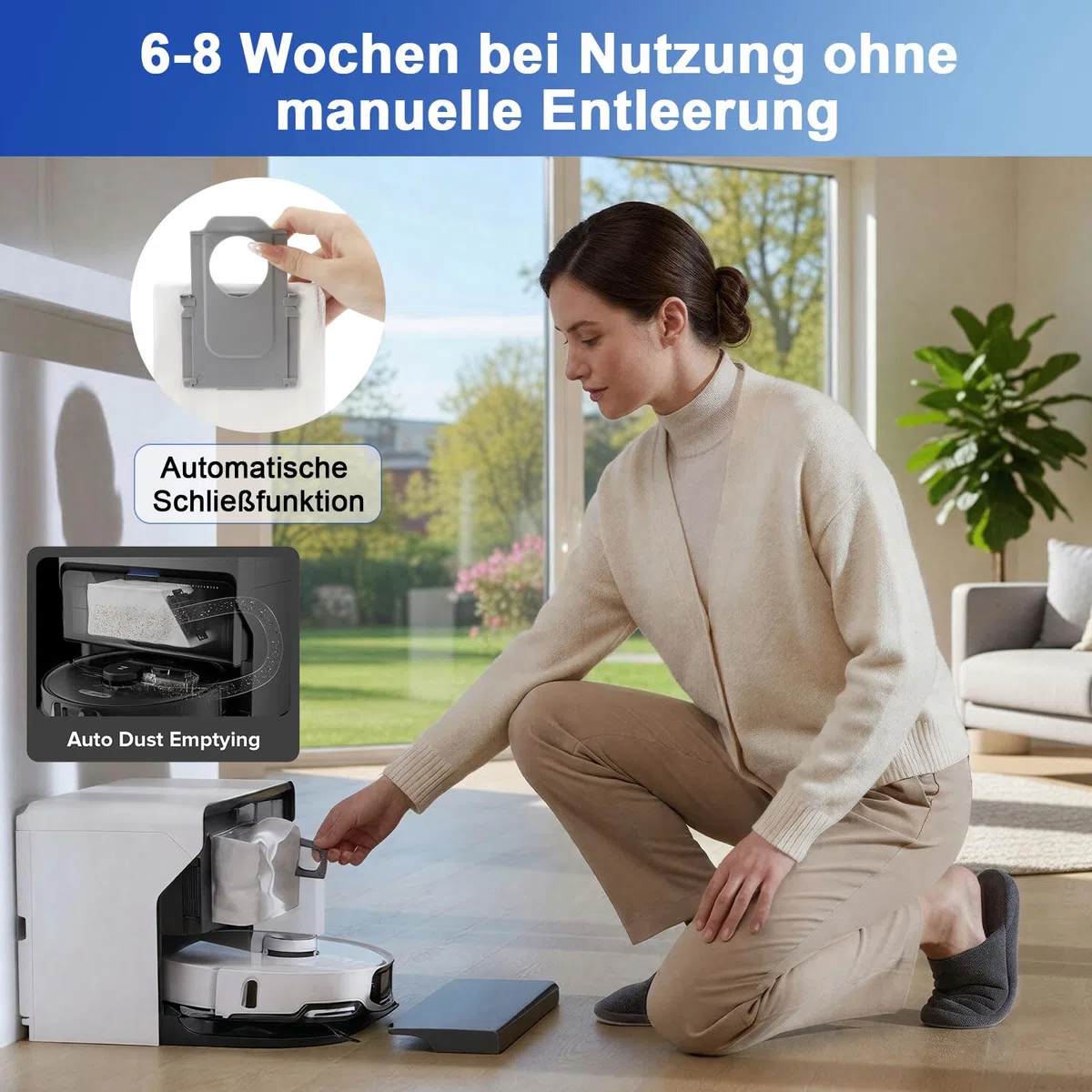 15 Stück Staubbeutel für Roborock QV 35A/QV 35S/S8 MaxV Ultra/Qrevo S Pro/Saros 10R/Q Revo/Qrevo S5V/Qrevo S/Qrevo Pro/Qrevo Master/Qrevo Slim/Qrevo Edge/Qrevo Curv Saugroboter, 3,2 Liter Zubehör