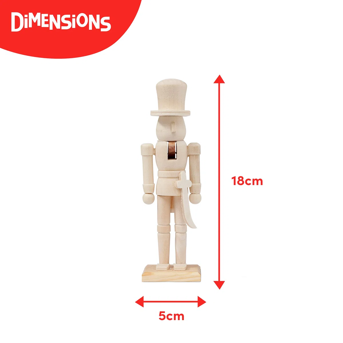 THE TWIDDLERS 2 Weihnachten Nussknacker aus Holz zum Selber Bemalen, 18cm - DIY Basteln Weihnachtsdeko für Kinder - Farben Inklusive, Male deinen eigenen Soldaten, Kunst Kreatives Geschenk Spielzeug