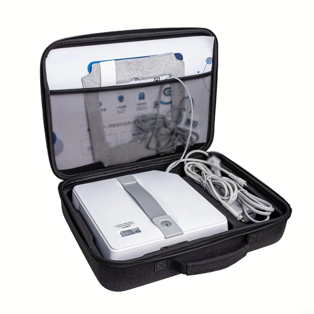 Eva-Aufbewahrungsbox, Tasche für Glasreinigungsroboter, für Ecovacs für WINBOT für Mini-Roboterreiniger-Zubehör, großes Fassungsvermögen, 35 x 25,5 x 8,5 cm (grau)