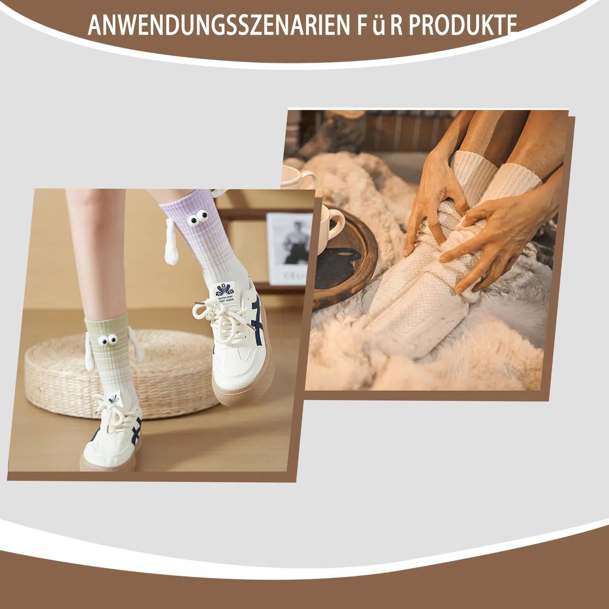 3 Paar Lustige Socken Mit Magnetischen Händen, Socken Magnetische Hände Gute Geschenke für Familie Freunde und Kollegen Geeignet für Valentinstag, Geburtstagsfeier, Kleidung Party