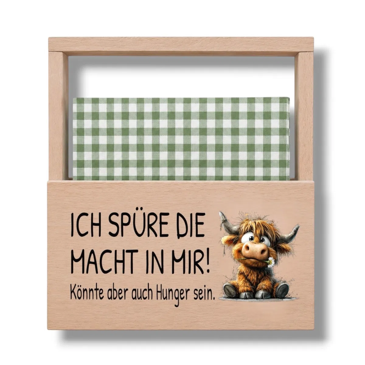 Rub On Serviettenhalter, DIN A4, Funny Highland Cow, bunt/farbig, Rub Ons (351 Funny Highland)