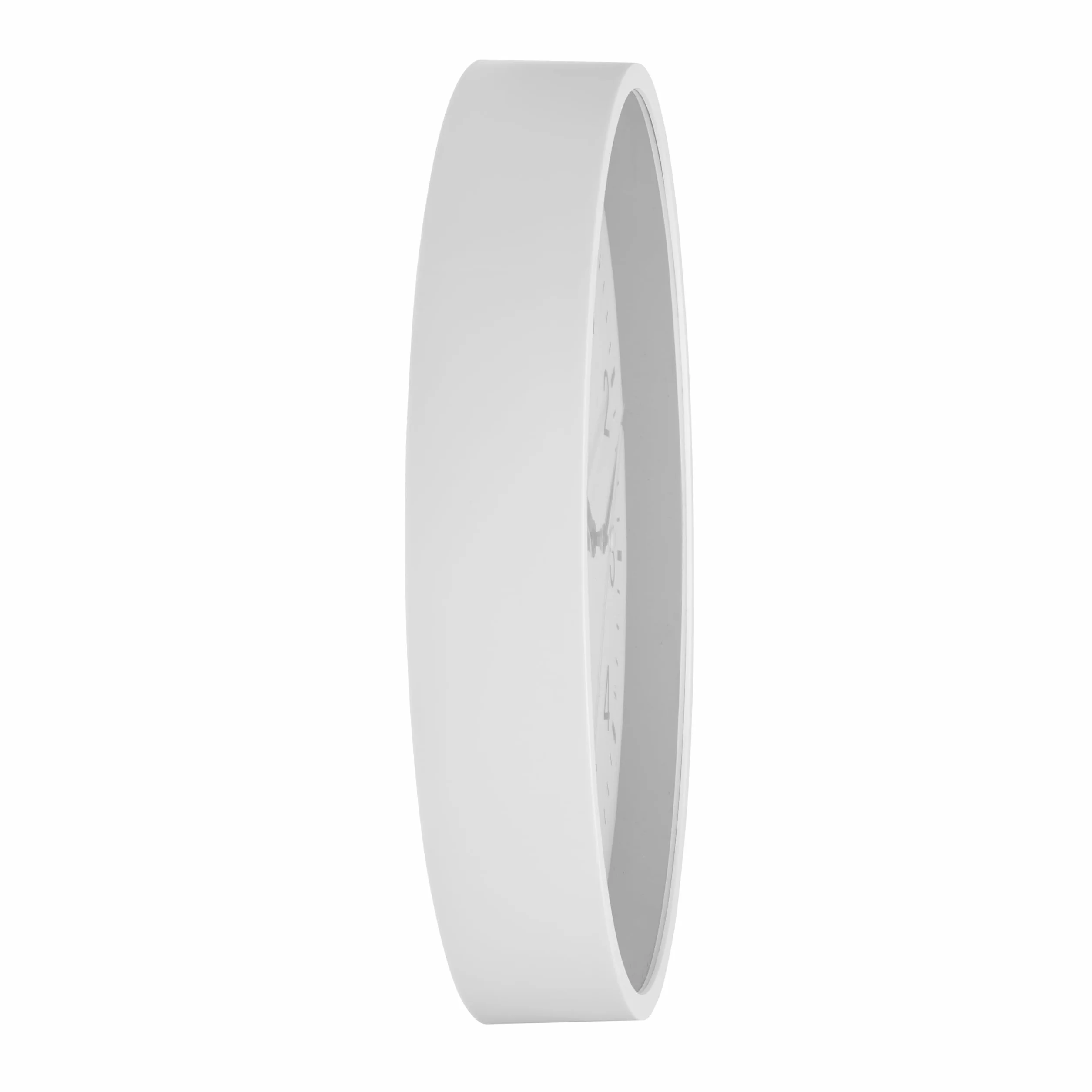 TFA Dostmann Analoge Funk-Wanduhr, 60.3550.02, höchste Genauigkeit, modern, analog, Glasabdeckung, für Büro, zu Hause, Geschenk, 245 x 245 x 42 mm, Weiss