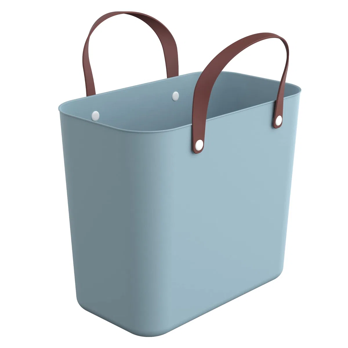 Rotho Albula Einkaufskorb mit Henkel 25l | Praktischer Korb, ideal als Einkaufstasche und für unterwegs | ergonomische Griffe | Tragkraft bis zu 40 kg | pflegeleicht | türkis