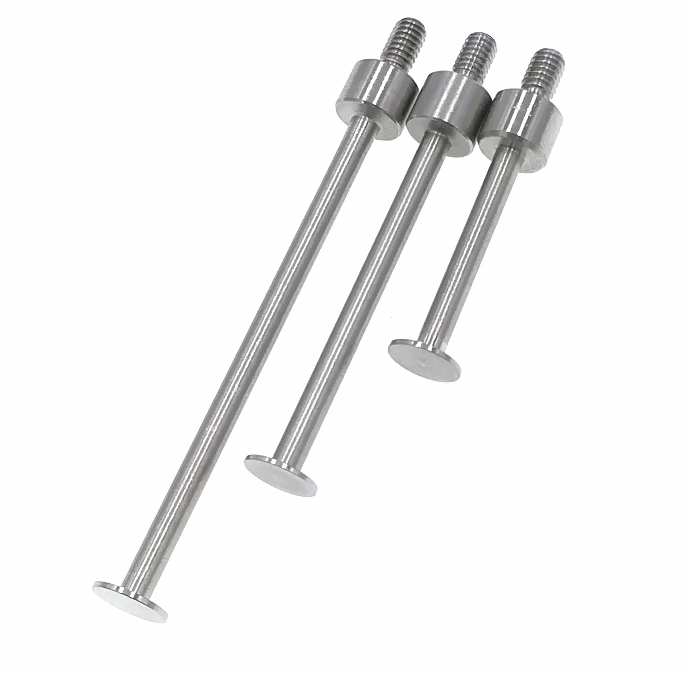 SUXING Messeinsätze für Messuhren, Durchmesser 5 mm,Dicke 0.4mm, Gewinde M2.5, plan