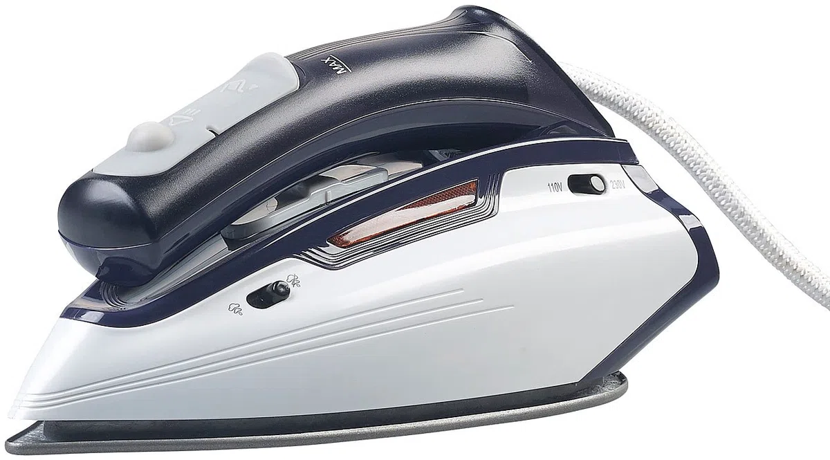 Sichler Haushaltsgeräte Reisedampfbügler: 2in1-Reise-Dampfbügeleisen mit klappbarem Griff, 1.150 W, 110/230 Volt (Reisedampfbügeleisen, Camping Bügeleisen, Mini)