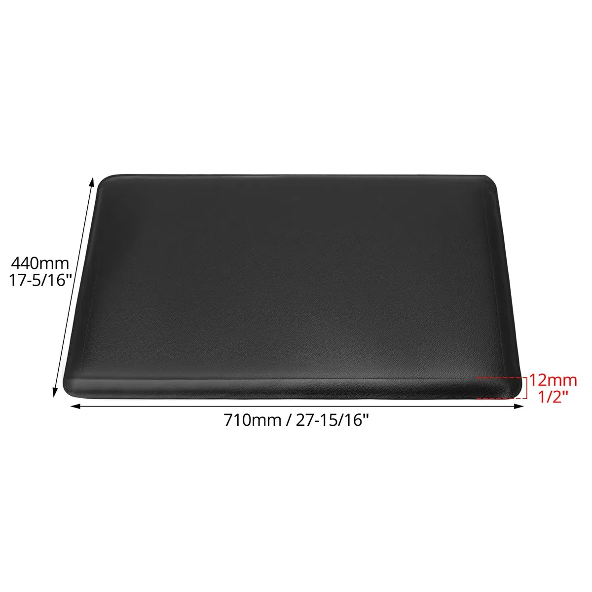 QWORK® Anti-Ermüdungsmatte,44cmx71cm stehmatte, 12mm rutschfeste komfortpolsterung, für Küche Badezimmer