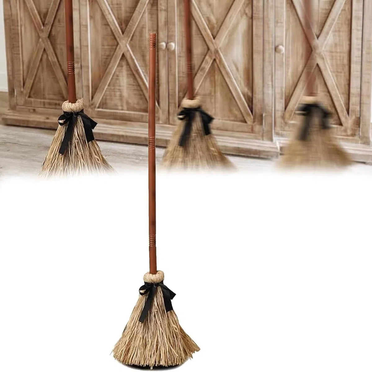 Schwimmender Hexenbesen Halloween,tanzender Hexenbesen, Gruselige Klänge Tanzbesen Für Haunted, Halloween Witch Flying Bro-omstick Mit Lichtern,Hallo ween Moving Requisite De-KOR Für Porch Escape Room