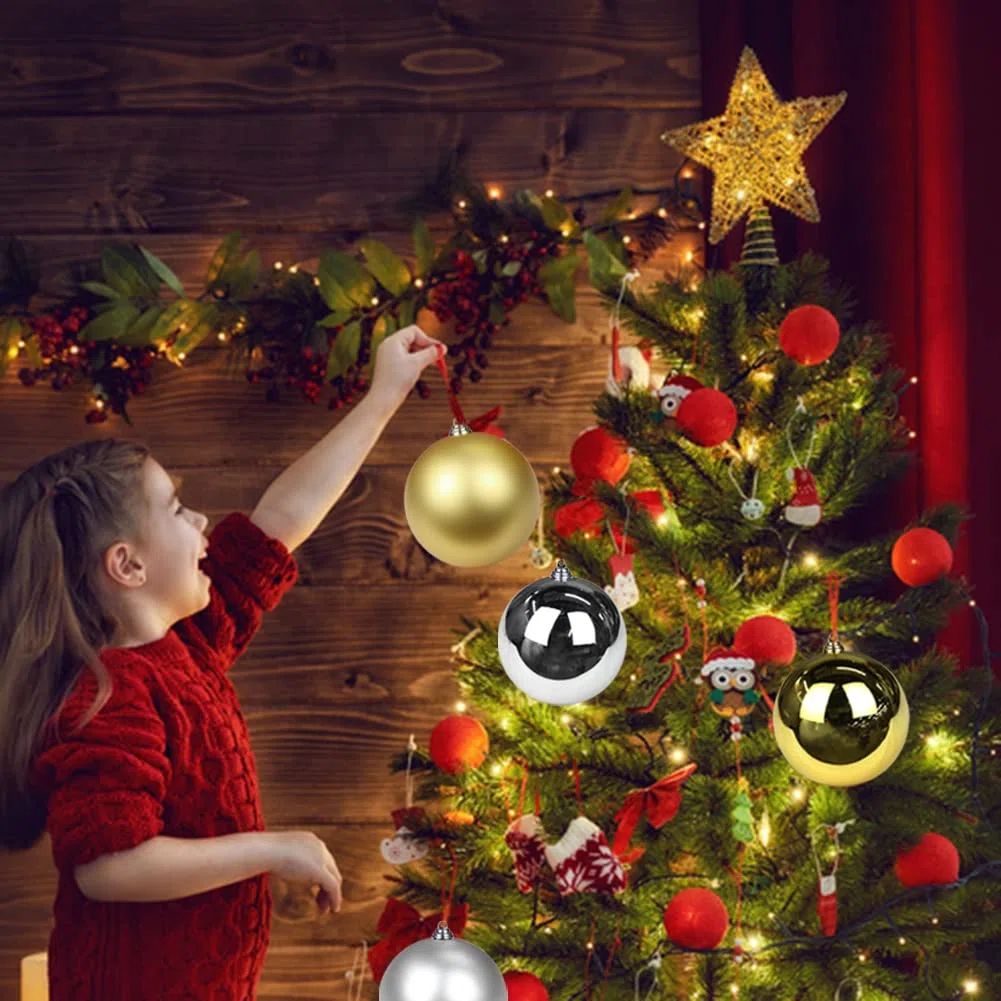 Ø 15CM Weihnachtskugeln Kunststoff 2 Stücke Große Christbaumkugeln Weihnachtsdeko Bruchfest Ornamente Weihnachtsbaumschmuck für Weihnachtsbaum Christbaumkugeln Weihnachtsdekoration Kugeln