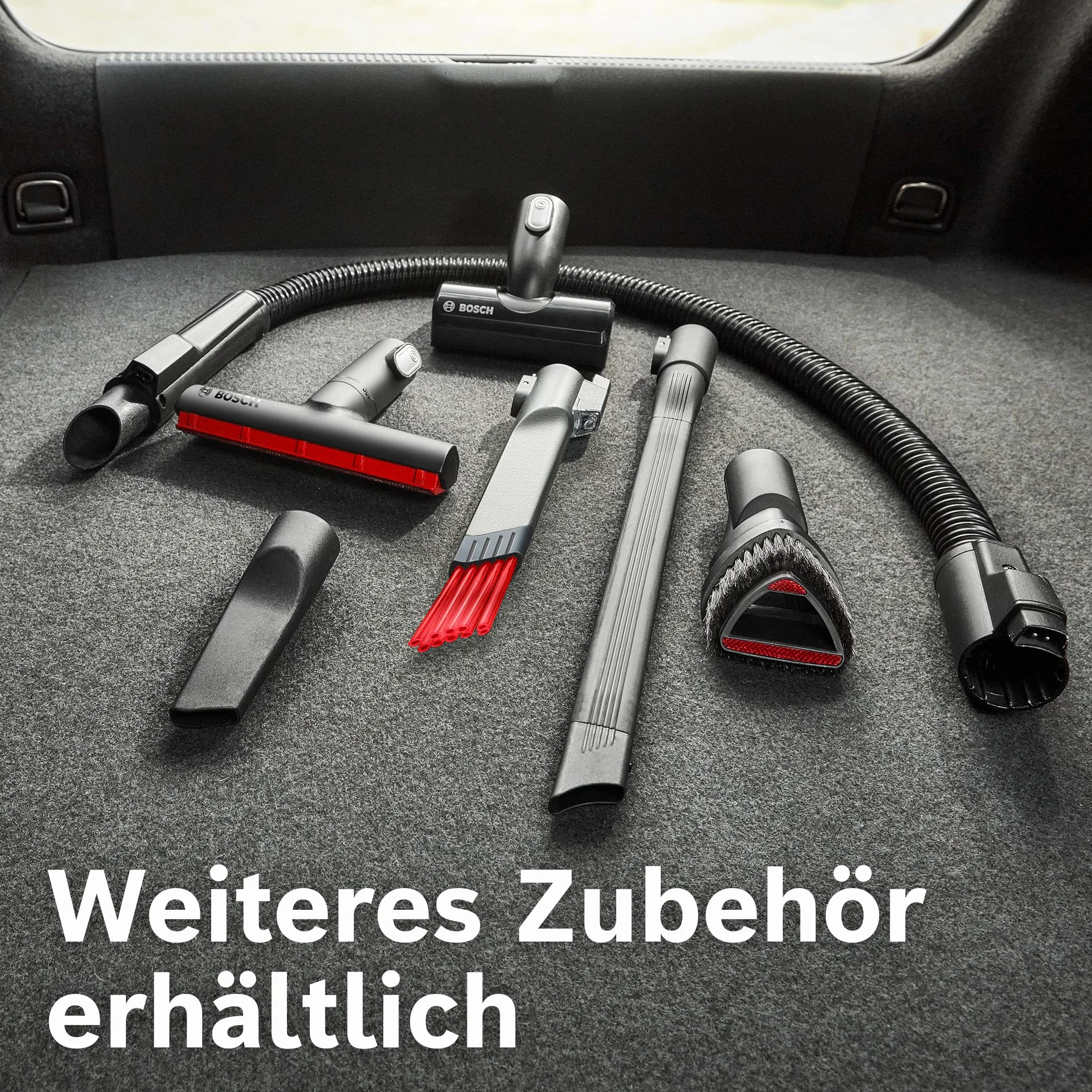 Bosch Hartboden-Softdüse mit LED-Beleuchtung BHZUHFN, geeignet für Unlimited 6, 7 und 8 Akku-Staubsauger, ideal für Parkett und Fliesen, sanfte Reinigung, Original-Zubehör, langlebig, schwarz