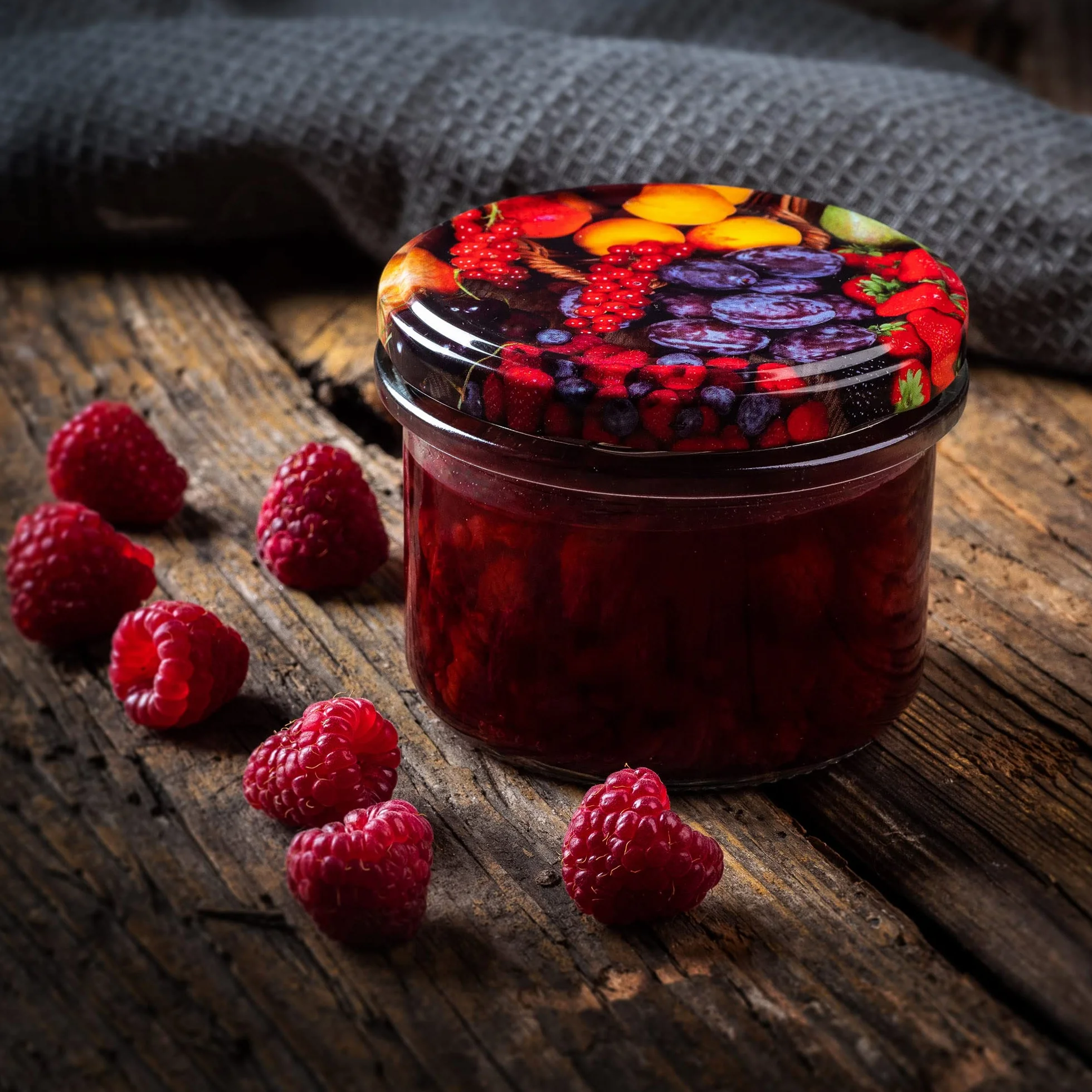 KADAX 10er Set Einmachgläser 235ml Ø82mm Blumenmuster – für Marmelade, Honig, Konfitüre, Aufstriche | mit Schraubdeckel, luftdicht & spülmaschinenfest | Geschenkgläser zum Einkochen