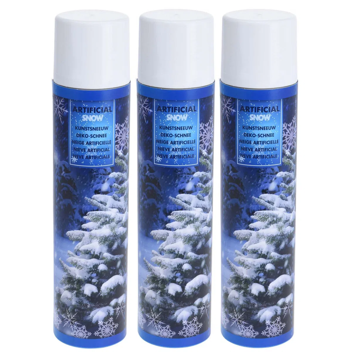 3 tlg. Set Schneespray zum Dekorieren - Dekospray - 3 x 300 ml | Dekoschnee - Kunstschnee