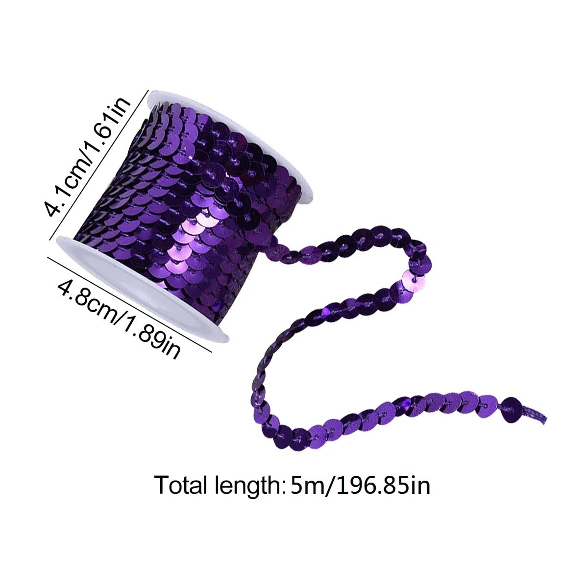 5Yards ×20 Rollen Pailletten Bänder Paillettenband Flache Glitzerband Borten Pailettenbänder Paillettenborte Für Diy Handwerk Nähen Schmuck Machen Basteln Kleid Dekorieren