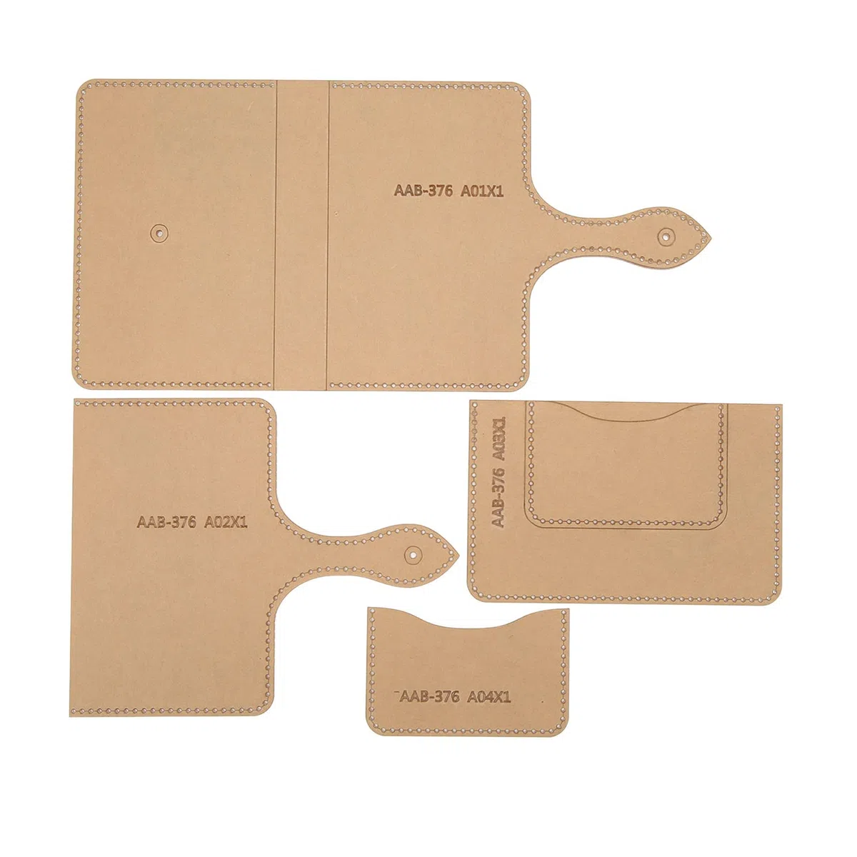 Acryl-Schablonen-Set, Leder-Schablonen, Acryl-Taschen-Schablone, Reisepass-Taschen-Schablone, Acryl-Gürtel-End-Schablonen für Leder, Leder-Handwerkswerkzeug
