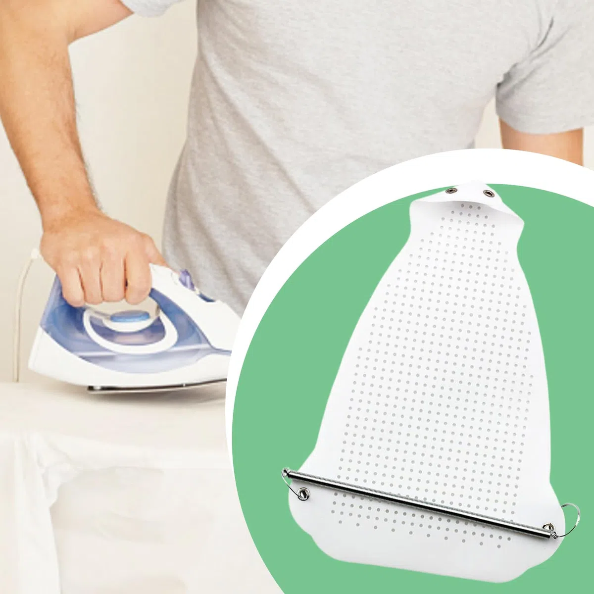 Bügelschuh-Überzug, elektrischer Bügeleisen-Sohlenschutz, glattes Gleitgewebe, sicheres und verbrühungsfreies Bezug, Zubehör für Frauen, Mutter, Ehefrau, Erwachsene, tägliche Kleidungspflege