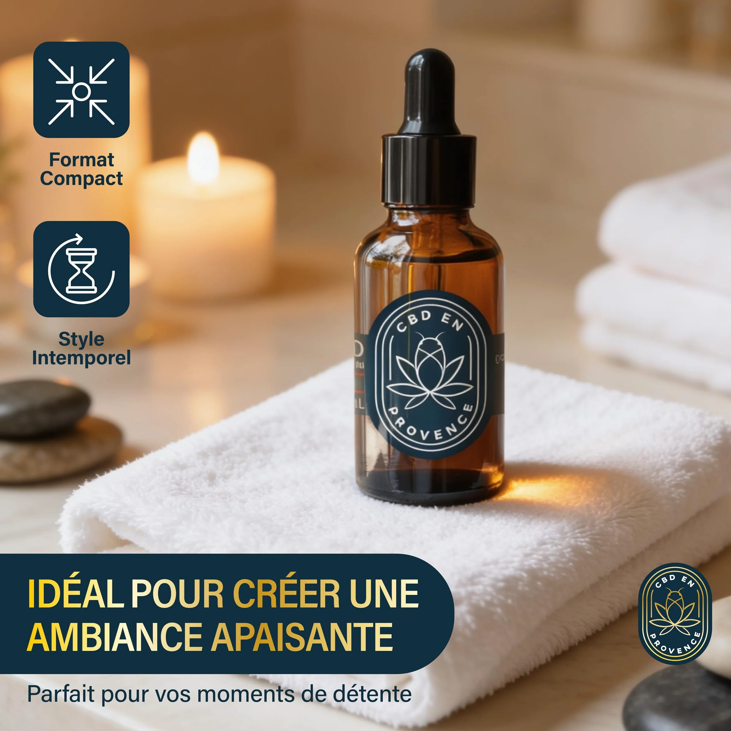 Premium-Öl 20 % kaltgepresst | natürliche Formel | Hergestellt in Frankreich | angebaut in der Provence | 10 ml (20 %) (Natur)