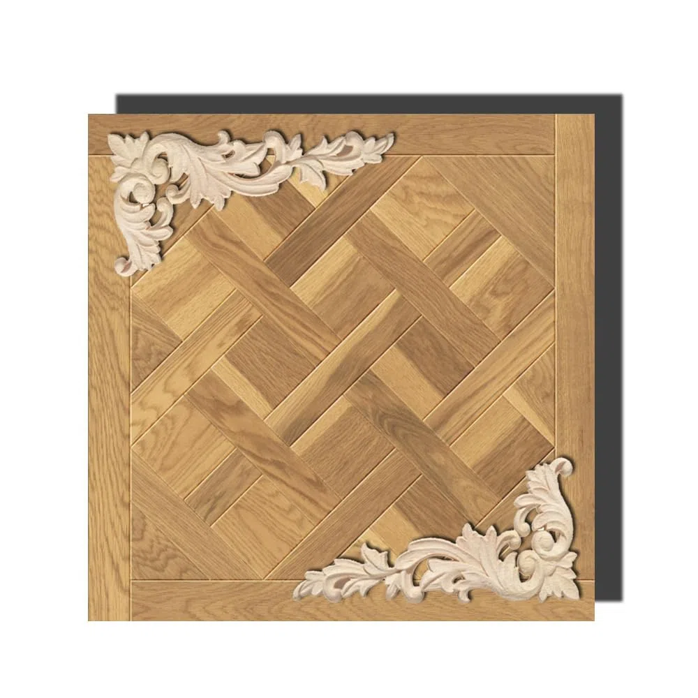 Holzornamente für Möbel - 4 Stück Geschnitzt Corner Ornament Holzschnitzerei Applikation Möbel Appliques Ecke Onlay, 20 x 10 cm