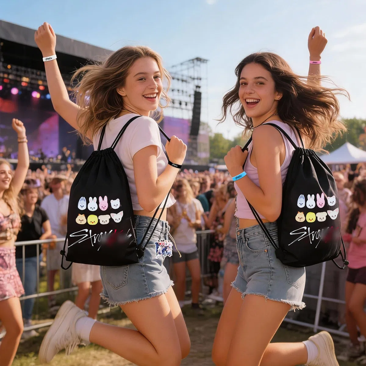 Fanartikel Geschenkset Enthält Schlüsselanhänger, Armbänder, Handyhalter, Aufkleber, Lanyard, Pins, Rucksack, Photocard K-Pop Geschenkbox für Fans