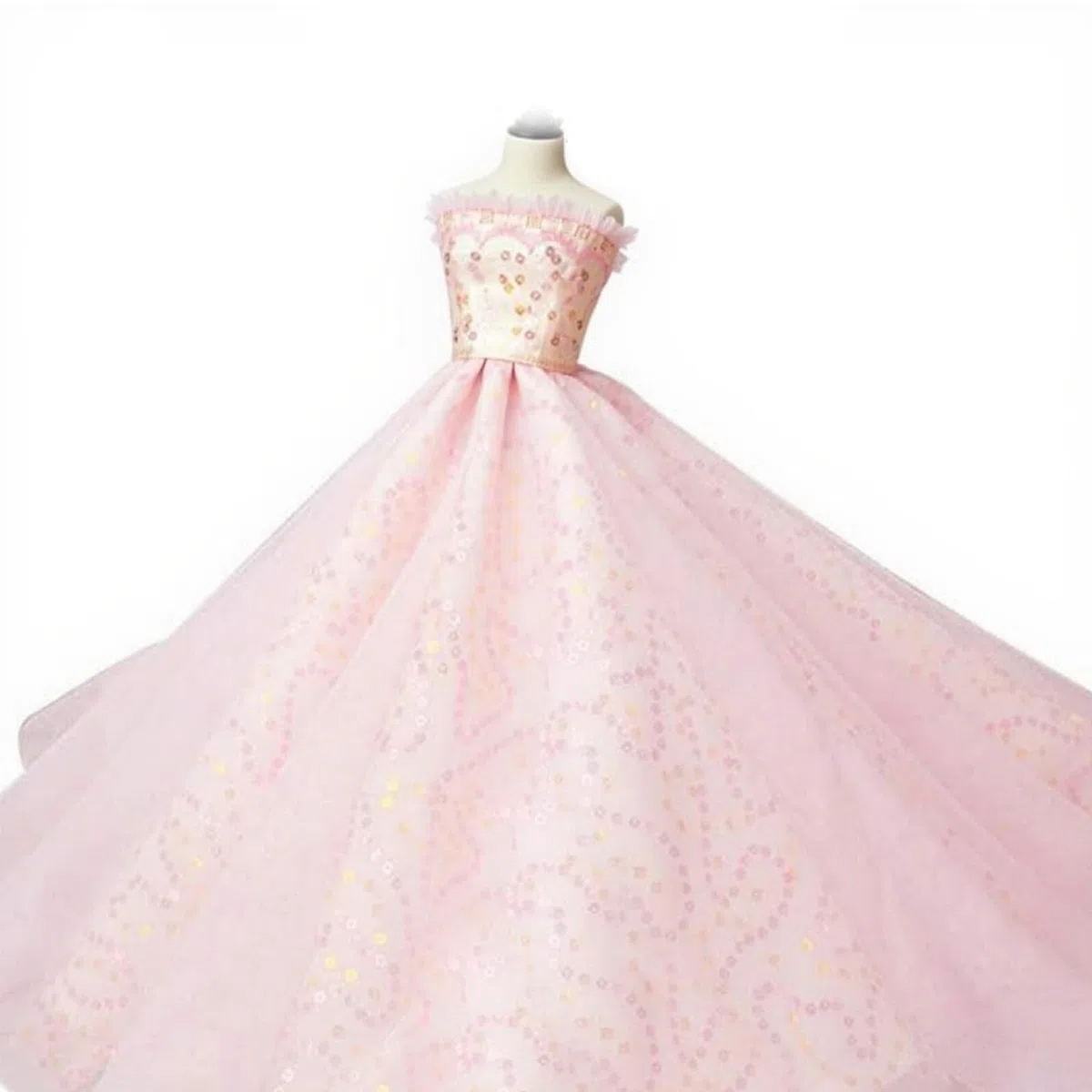Abree 3 Stück Kleider Set Abendkleid Ballkleid Prinzessin Kleidung Dress Bekleidung mit Brautschleier für Puppen Weihnachten Party Geschenke (A)