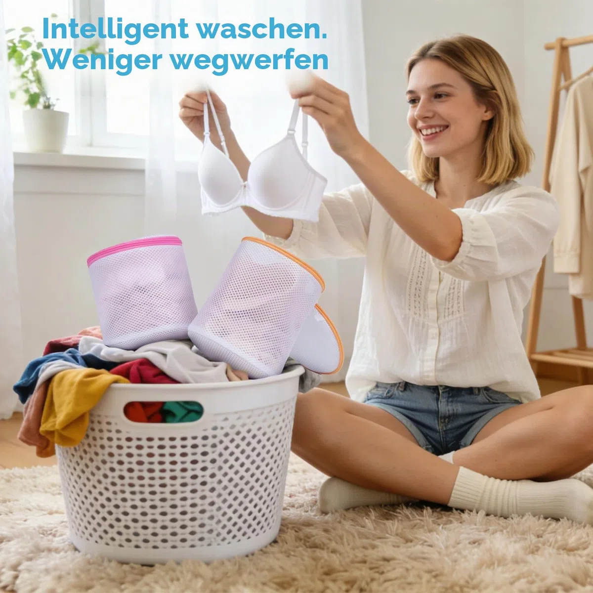 BAGAIL Netz-Wäschesäcke für BH, Waschmaschinen-Wäschesäcke, Wiederverwendbare und Langlebige Netz-Wäschesäcke für Feinwäsche, Strümpfe, Unterwäsche und BH
