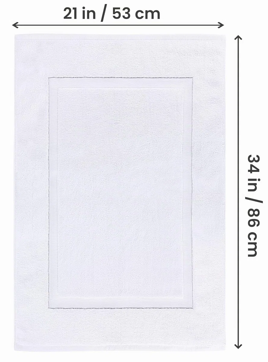 Utopia Towels - 2er Pack groß Badematte Badvorleger (53 x 86 cm) - 100% Baumwolle Frottee -Waschbare Badteppich (Weiß)
