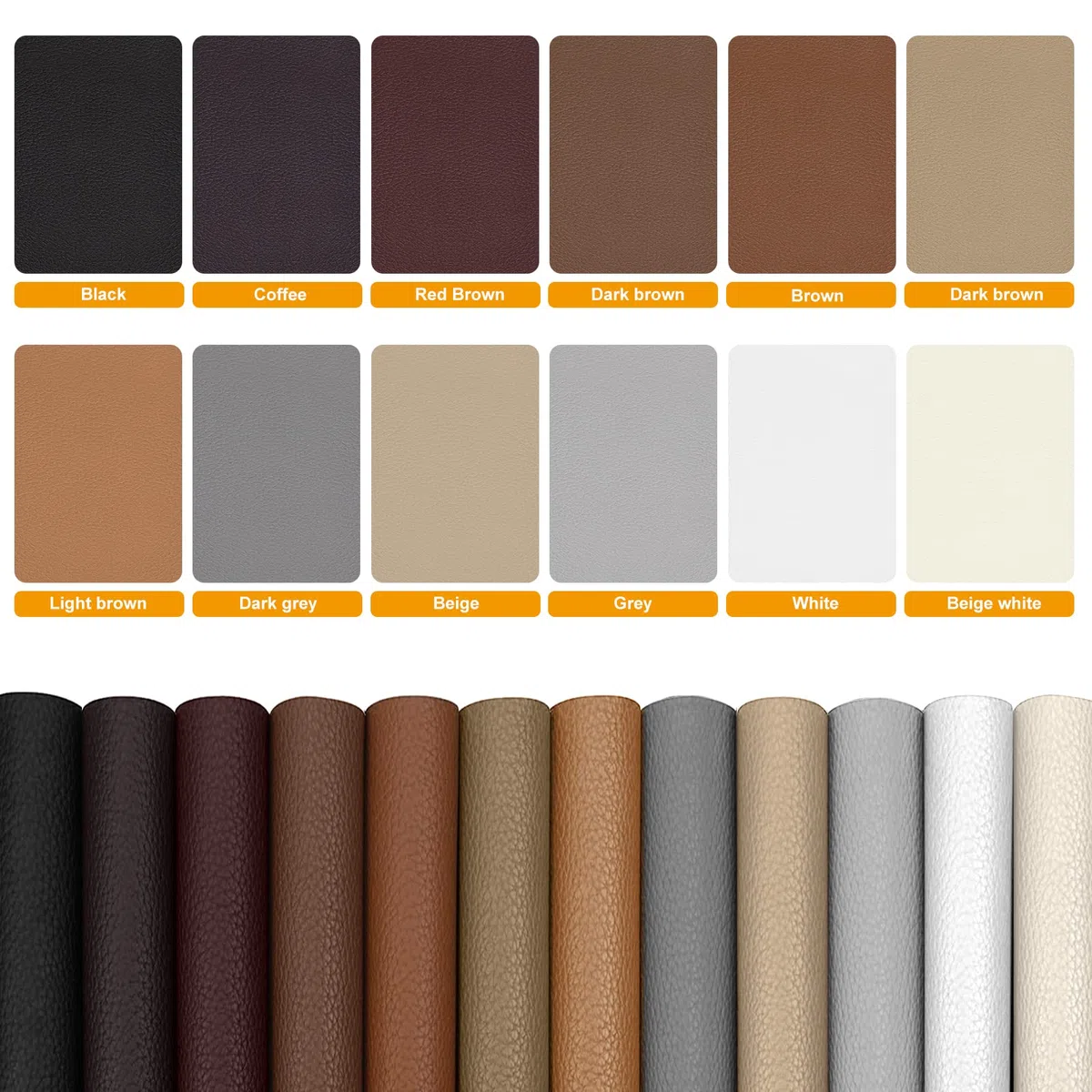 Kunstleder Flicken Selbstklebend, 43 x 200cm Selbstklebendes Kunstleder Leder Reparatur-set für Möbel, Lederflicken Selbstklebend für Autositz, Couch, Stühle, Bootssitz, Sofa Schwarz