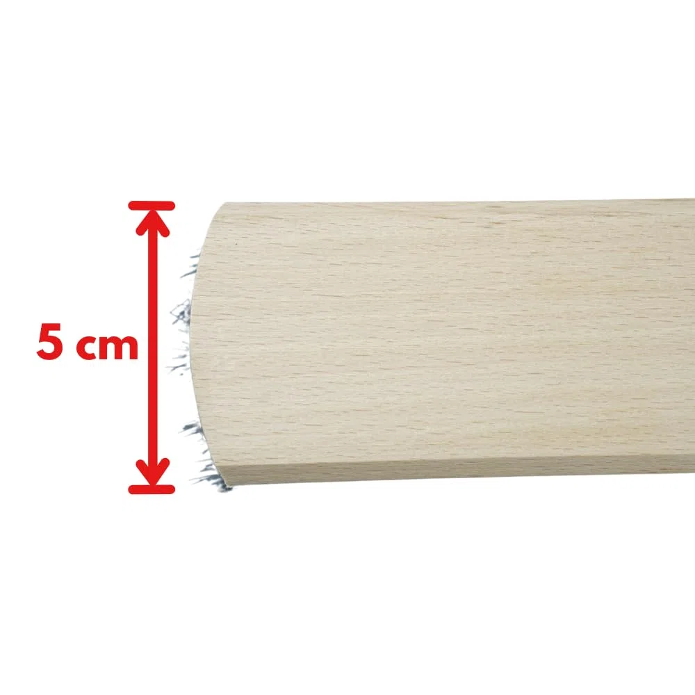 Saalbesen Besen ohne Stiel Ideal als Zimmerbesen Holzbesen Kehrbesen Werkstattbesen Hallenbesen Industriebesen Hausbese Terassenbesen Haarbesen mit Metallhalterung (60 cm ohne Stiel)