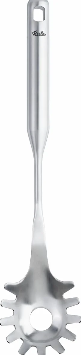 Fissler Essential/Edelstahl-Spaghettiheber (34 cm) großer Pasta-Löffel, Nudel-Kelle, mit Aufhänge-Öse, Spülmaschinen-geeignet