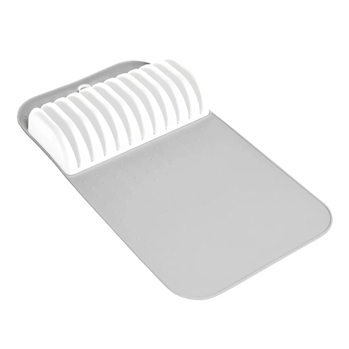 madesmart 29002 Klassische große Messermatte Weicher, rutschfester Schubladen-Organizer, langlebige Organisation zu Hause, BPA-frei, Kunststoff, Weiß/Grau
