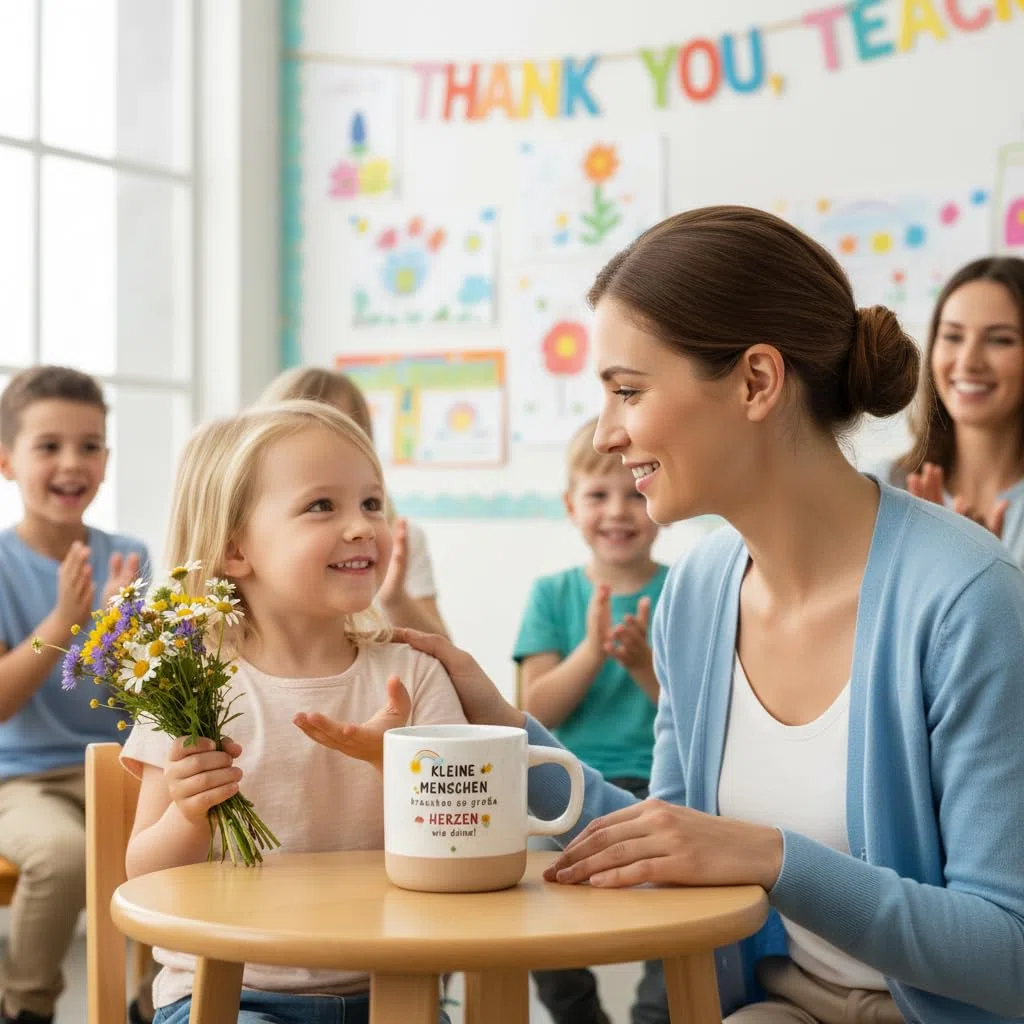 Erzieherin Geschenk Tasse, Geschenk Lehrerin, Abschiedsgeschenk Erzieherin, Abschiedsgeschenk für Erzieher zum Kindergarten，Dankeschön-Geschenk mit Spruch
