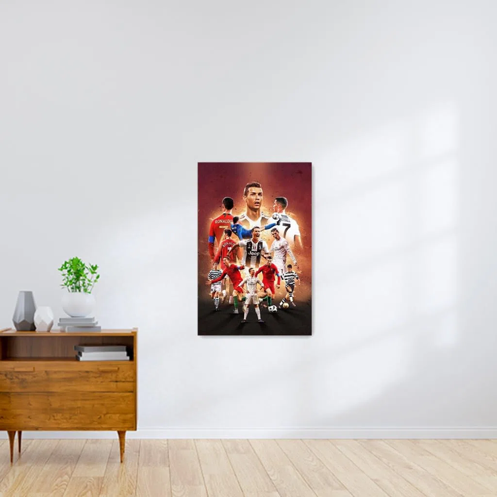 Generisch Fußballstar-Poster,Fußballstars Kunstdruck – Künstlerische Leinwand-Wanddekoration 40x60 cm(ohne Rahmen) (E)