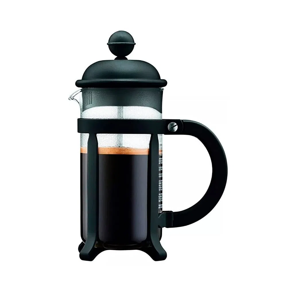 Bodum 1908-01 Java Kaffeebereiter, 8 Tassen, 1 L, Mehrlagig, schwarz, 10,6 x 16,3 x 24,5 cm, 6 Einheiten